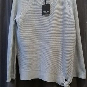 Simply Vera Wang Crew Neck Bow Tie Line, Long Slee